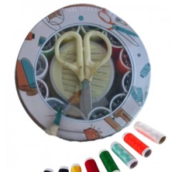 İplik Set Teneke Kutu Dikiş Seti İplik Set Teneke Kutu Dikiş Seti