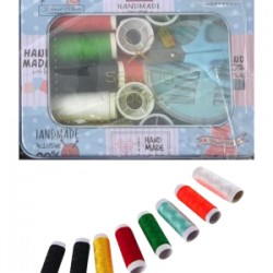 İplik Set Teneke Kutu Kare Plastik Dikiş Seti İplik Set Teneke Kutu Kare Plastik Dikiş Seti