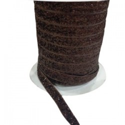 Kadife Kurdele Simli 1 Cm Kahverengi 5 Metre Kadife Kurdele Simli 1 Cm Kahverengi 5 Metre