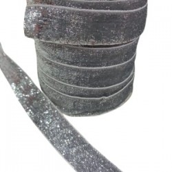 Kadife Kurdele Simli 2 Cm Gümüş 2 Metre Kadife Kurdele Simli 2 Cm Gümüş 2 Metre