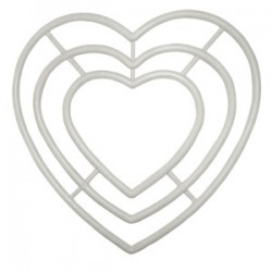 Kalp Makrome Halkası 3lü 20 Cm