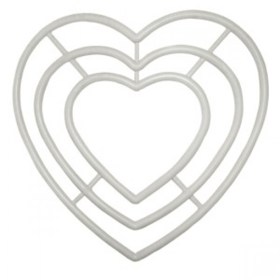 Kalp Makrome Halkası 3lü 20 Cm