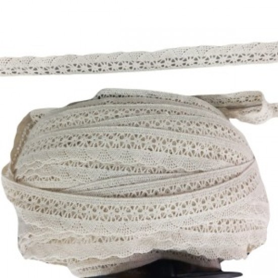 Kopanaki Dantel En 4 Cm Şeritli Krem 10 Metre