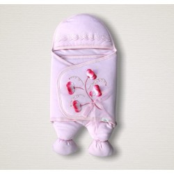Yenidoğan Yapay Çiçek İşlemeli Şapkalı Lüks Kız Bebek Ayaklı Kundak Bebek Battaniyesi Yenidoğan Yapay Çiçek İşlemeli Şapkalı Lüks Kız Bebek Ayaklı Kundak Bebek Battaniyesi