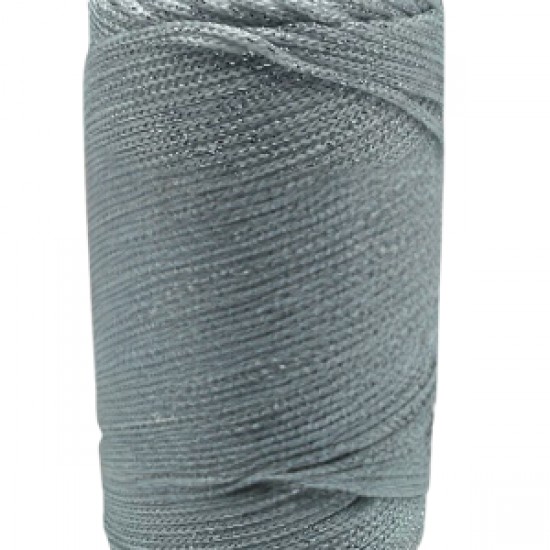 Makrome İpi 3 Mm Polyester Gri Simli
