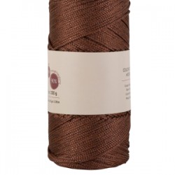 Makrome İpi 3mm Polyester Kahve Simli Makrome İpi 3mm Polyester Kahve Simli