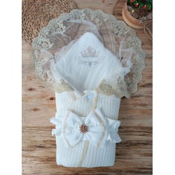 Yenidoğan Tericotton Örgülü Trilüx Bebek Battaniyesi Kundak Yenidoğan Tericotton Örgülü Trilüx Bebek Battaniyesi Kundak