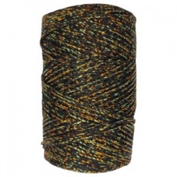 Makrome İpi 3mm Polyester Siyah Altın Simli Makrome İpi 3mm Polyester Siyah Altın Simli