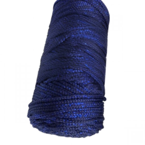 Makrome İpi 3mm Polyester Lacivert Simli