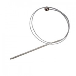 Misinalı Çelik Stoplu Tığ Şiş 3,5 Numara 60 Cm Misinalı Çelik Stoplu Tığ Şiş 3,5 Numara 60 Cm