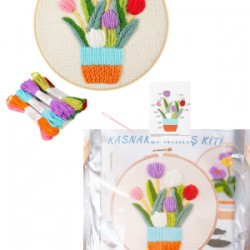 Nakış Kitleri Kasnaklı 13.5 X 18.8 Cm Lale Nakış Kitleri Kasnaklı 13.5 X 18.8 Cm Lale