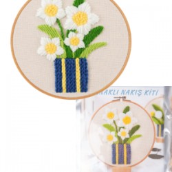 Nakış Kitleri Kasnaklı 13.5 X 18.8 Cm Papatya Nakış Kitleri Kasnaklı 13.5 X 18.8 Cm Papatya