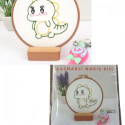 Nakış Kitleri Kasnaklı 8.6 X 6 Cm Dino Nakış Kitleri Kasnaklı 8.6 X 6 Cm Dino