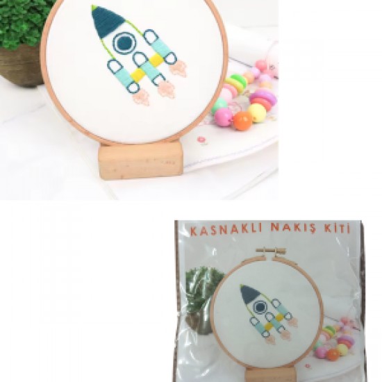 Nakış Kitleri Kasnaklı 8.6 X 6 Cm Roket