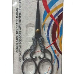 Nakış Makası Gümüş Saplı Dekoratif Makas Ybl-075 Model 5 Nakış Makası Gümüş Saplı Dekoratif Makas Ybl-075 Model 5