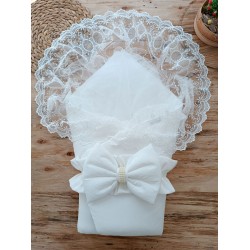 Yenidoğan Yakamoz Kumru Model Dantelli Taşlı Fiyonk Bebek Battaniyesi Kundak Yenidoğan Yakamoz Kumru Model Dantelli Taşlı Fiyonk Bebek Battaniyesi Kundak