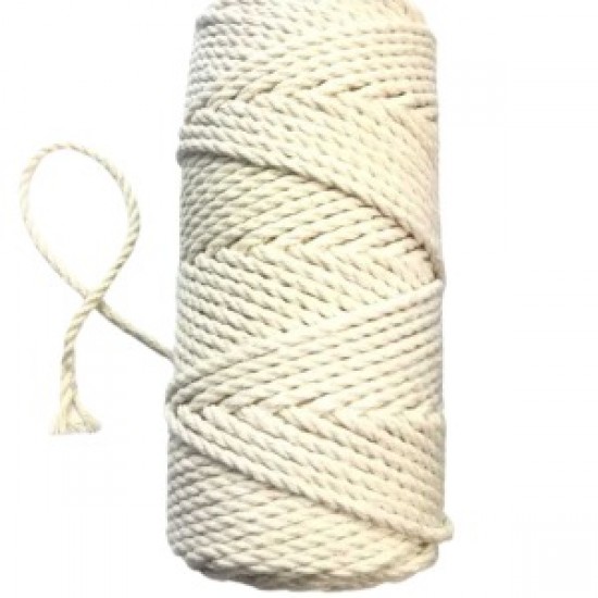 Pamuk Büklüm 3 Mm İp Krem