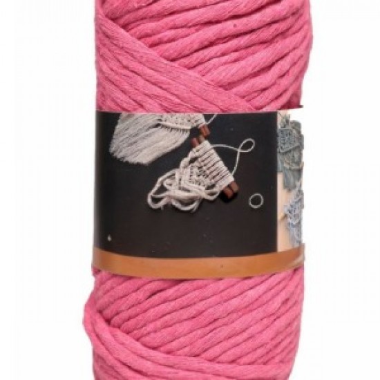 Pamuk Makrome 4 Mm İp Şeker Pembe