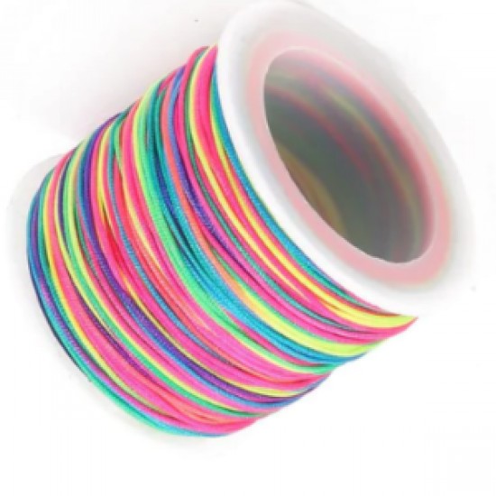 Paraşüt İpi, Bileklik-kolye Örgü İpi 1 Mm 50 Metre Karışık
