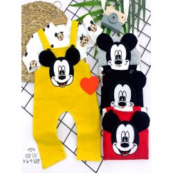 3-6-9-12 Ay Mickey Figürlü Uzun Kollu Baskılı Sweatli 2li Kız Erkek Bebek Salopet Takımı 3-6-9-12 Ay Mickey Figürlü Uzun Kollu Baskılı Sweatli 2li Kız Erkek Bebek Salopet Takımı