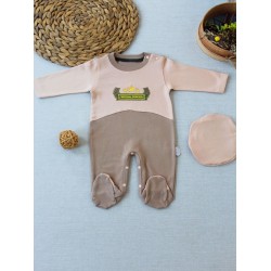 3-6 9-12 12-18 Ay Özel Kuvvetler Nakışlı Bere Şapkalı Kız Erkek Bebek Tulumu