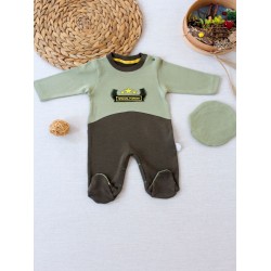 3-6 9-12 12-18 Ay Özel Kuvvetler Nakışlı Bere Şapkalı Kız Erkek Bebek Tulumu