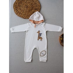 6-9 9-12 Ay Ef Çizgi Boy Fermuarlı Zürafa Nakışlı Kapşonlu Kız Erkek Bebek Tulumu 6-9 9-12 Ay Ef Çizgi Boy Fermuarlı Zürafa Nakışlı Kapşonlu Kız Erkek Bebek Tulumu