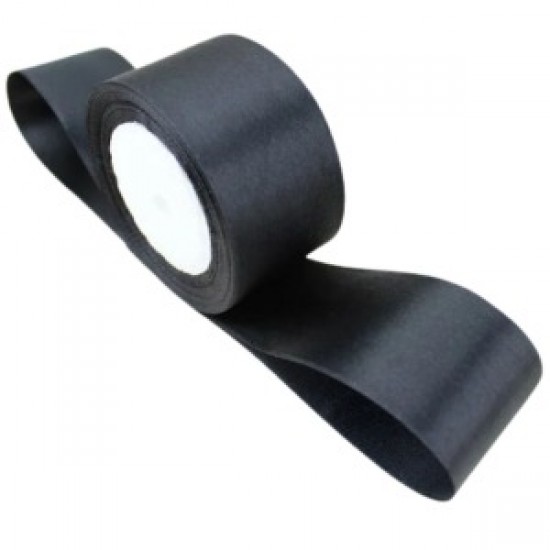 Saten Kurdele 6 Cm Siyah 1 Metre