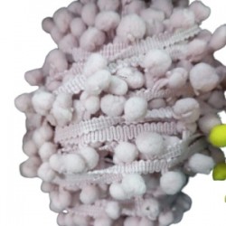 Sıralı Ponpon 1 Metre Pudra Sıralı Ponpon 1 Metre Pudra