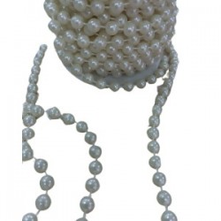 Sıralı Yuvarlak İnci En 1 Cm Krem 10 Metre Sıralı Yuvarlak İnci En 1 Cm Krem 10 Metre