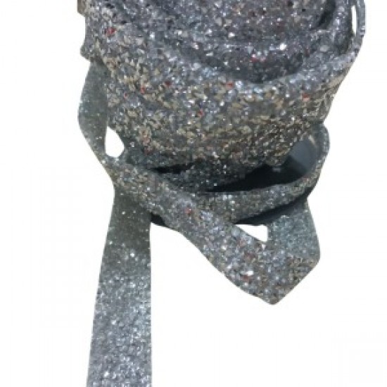 Silikonlu Yapıştırma Taş 1 Cm Gümüş 10 Metre