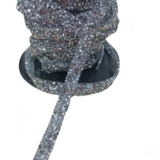 Silikonlu Yapıştırma Taş Şerit 2 Cm Gümüş 5 Metre