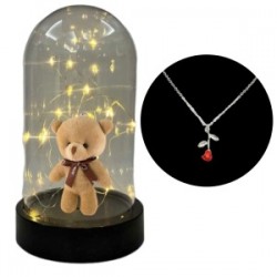 Fanus Teraryum Ayıcıklı Kolye Hediyeli