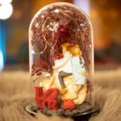 Teraryum Fanus Sevgiliye Hediye Bisikletli Sevgililer Temalı Teraryum Fanus Sevgiliye Hediye Bisikletli Sevgililer Temalı