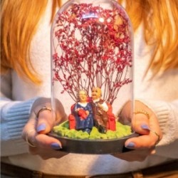 Teraryum Fanus Mutlu Yaşlı Çift Temalı Hediyelik Teraryum Fanus Mutlu Yaşlı Çift Temalı Hediyelik