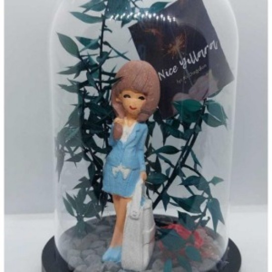 Teraryum Fanus Doğum Günün Kutlu Olsun Yazılı Çantalı Kadın Temalı