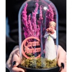 Teraryum Fanus Canım Annem Yazılı Çiçek Tutan Kadın Temalı Hediye Teraryum Fanus Canım Annem Yazılı Çiçek Tutan Kadın Temalı Hediye