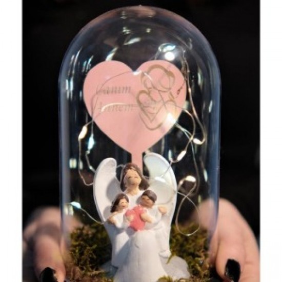 Teraryum Fanus Işıklı Canım Annem Yazılı Melek Anne Ve Çocuklar Hediye