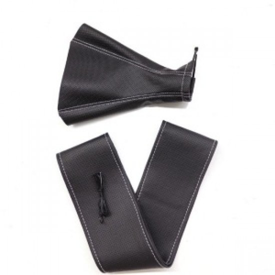 Tüm Araçlara Uyumlu Direksiyon Kılıfı Ve Vites Körüğü Siyah Vinil Gri