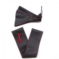 Tüm Araçlara Uyumlu Direksiyon Kılıfı Ve Vites Körüğü Siyah Deri Kırmızı Nakışlı Tüm Araçlara Uyumlu Direksiyon Kılıfı Ve Vites Körüğü Siyah Deri Kırmızı Nakışlı