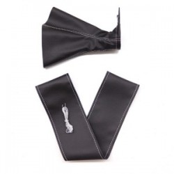 Tüm Araçlara Uyumlu Direksiyon Kılıfı Ve Vites Körüğü Siyah Deri Gri Nakışlı Tüm Araçlara Uyumlu Direksiyon Kılıfı Ve Vites Körüğü Siyah Deri Gri Nakışlı