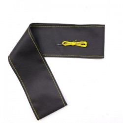 Tüm Araçlara Uyumlu Deri Direksiyon Kılıfı, Dikmeli Sarı Dikişli Tüm Araçlara Uyumlu Deri Direksiyon Kılıfı, Dikmeli Sarı Dikişli