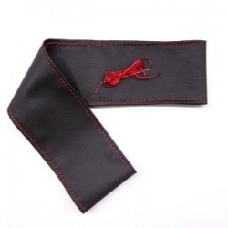 Tüm Araçlara Uyumlu Deri Direksiyon Kılıfı, Dikmeli Kırmızı Dikişli Tüm Araçlara Uyumlu Deri Direksiyon Kılıfı, Dikmeli Kırmızı Dikişli