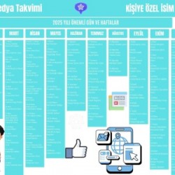 2025 Kişiye Özel Sosyal Medya Takvimi - Özel Günlerle Dolu Eğlenceli Duvar Afişi Açık Mavi 2025 Kişiye Özel Sosyal Medya Takvimi - Özel Günlerle Dolu Eğlenceli Duvar Afişi Açık Mavi