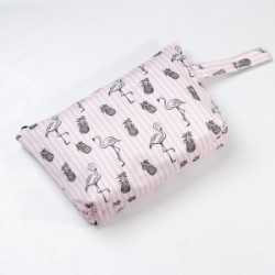 Makyaj Çantası Ve Çok Amaçlı El Çantası Flamingo Desenli Makyaj Çantası Ve Çok Amaçlı El Çantası Flamingo Desenli