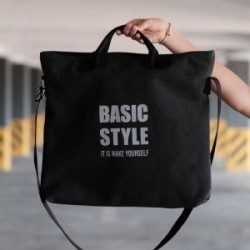 Kanvas Çapraz Askılı Tote Çanta Siyah Kanvas Çapraz Askılı Tote Çanta Siyah