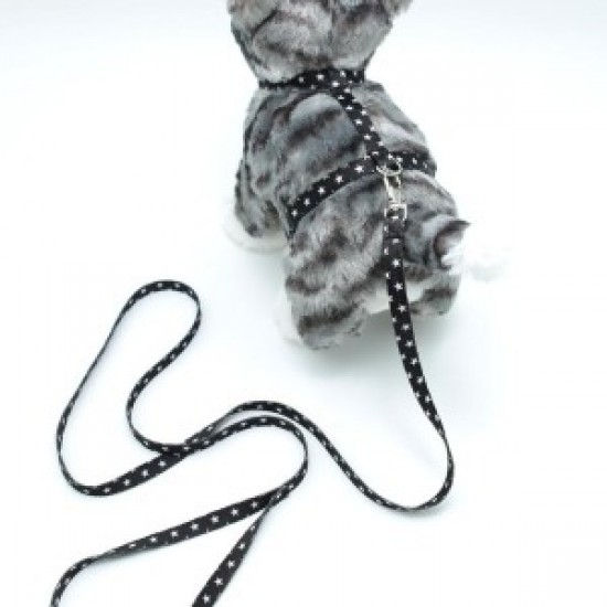 Kedi Yıldızlı Göğüs Tasması Ve Gezdirme Seti Ps9649