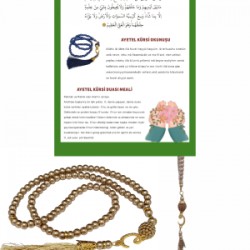 Namaz Tesbihi Vavlı 99lu Cam İncili Ayet-el Kürsi Dua Kartı İle Süt Kahve Renk Hediyelik Namaz Tesbihi Vavlı 99lu Cam İncili Ayet-el Kürsi Dua Kartı İle Süt Kahve Renk Hediyelik