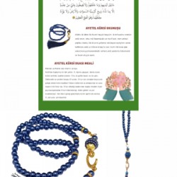 Namaz Tesbihi Vavlı 99lu Cam İncili Ayet-el Kürsi Dua Kartı İle Lacivert Renk Hediyelik Namaz Tesbihi Vavlı 99lu Cam İncili Ayet-el Kürsi Dua Kartı İle Lacivert Renk Hediyelik