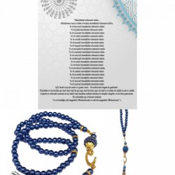 Namaz Tesbihi Vavlı 99lu Cam İncili 35 Besmele-i Şerif Dua Kartı İle Lacivert Renk Hediyelik Namaz Tesbihi Vavlı 99lu Cam İncili 35 Besmele-i Şerif Dua Kartı İle Lacivert Renk Hediyelik